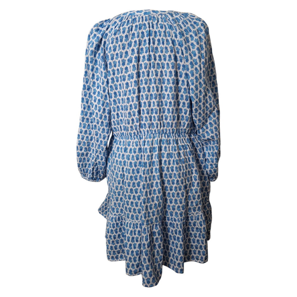 Vineyard Vines‎ Seastitch Block Printed balloon sleeve Dress with pockets L - Picture 4 of 8